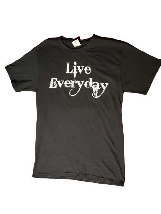 Live Everyday Black Tee